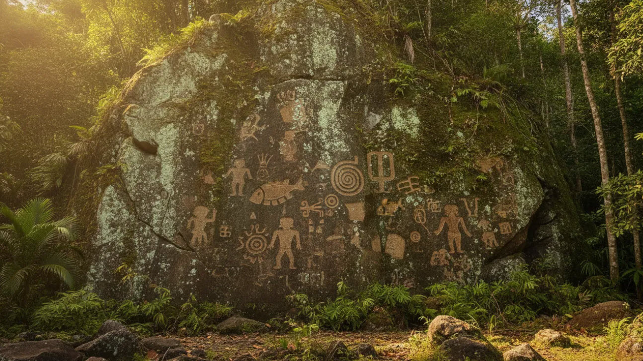 Pohnpaid Petroglyphs, Pohnpei Island, Micronesia